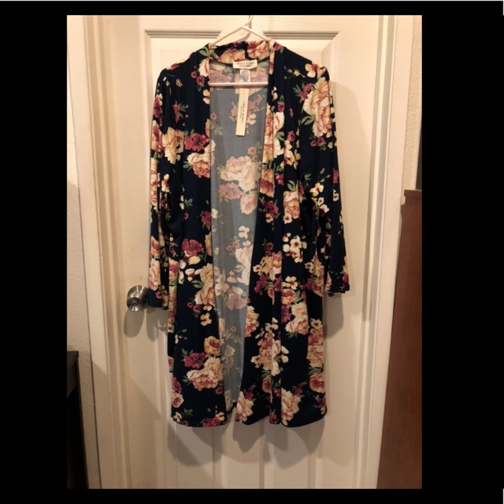 Long Cardigan Plus Size Women’s Floral